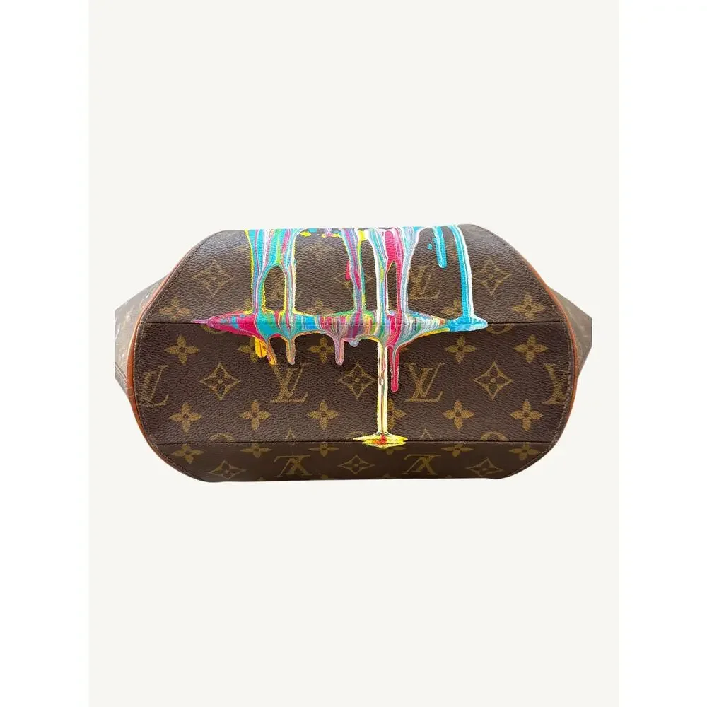 Louis Vuitton Ellipse MM Monogram Custom Hand-Painted Art Bag Vintage 1998
